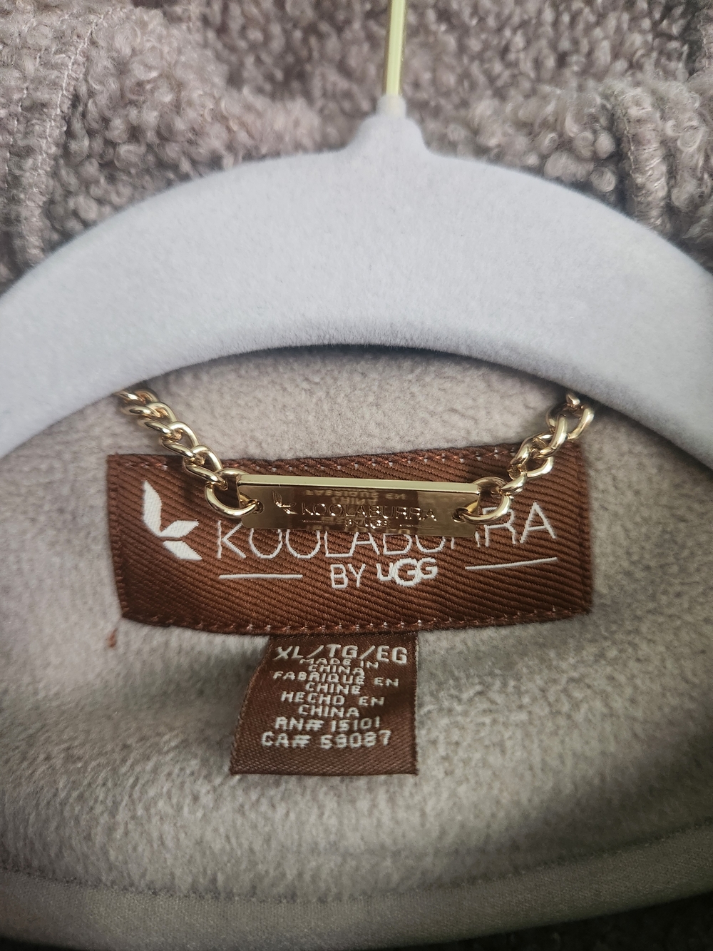 Koolaburra by UGG Taupe Sherpa Jacket with Drawstring Waist - Picture 2 of 6
